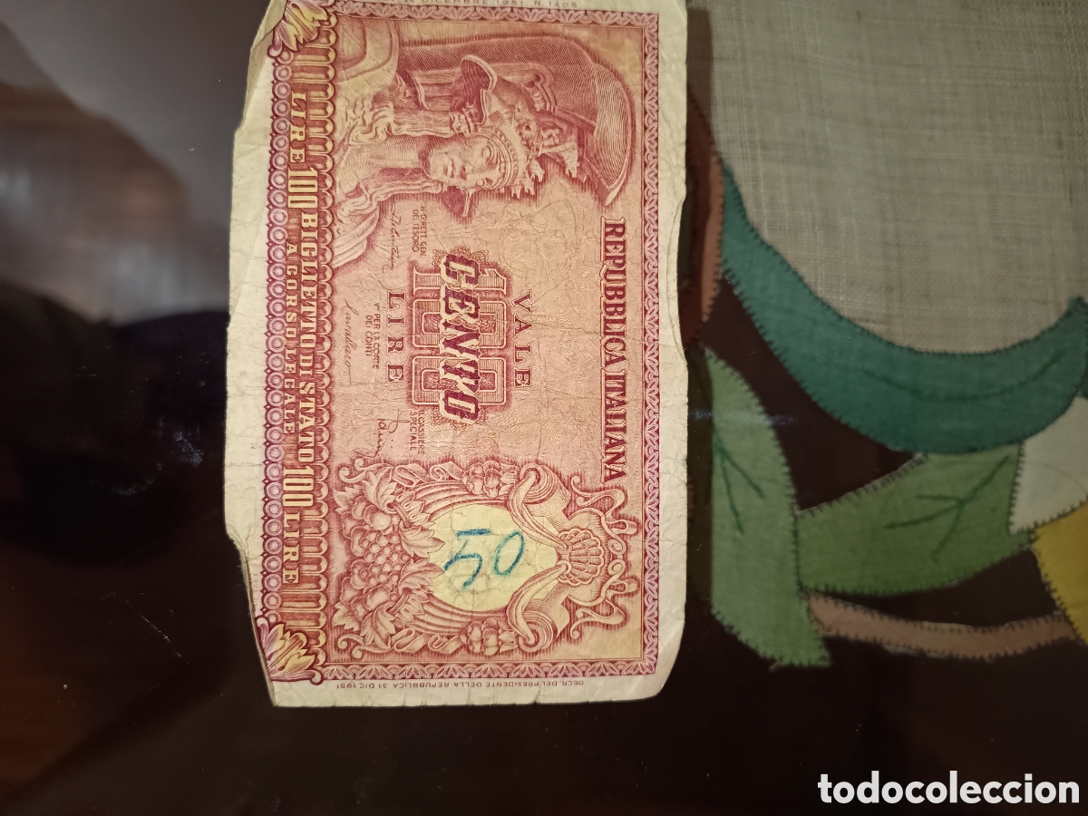 Material numism&aacute;tico: Billete de la rep&uacute;blica italiana - Foto 1