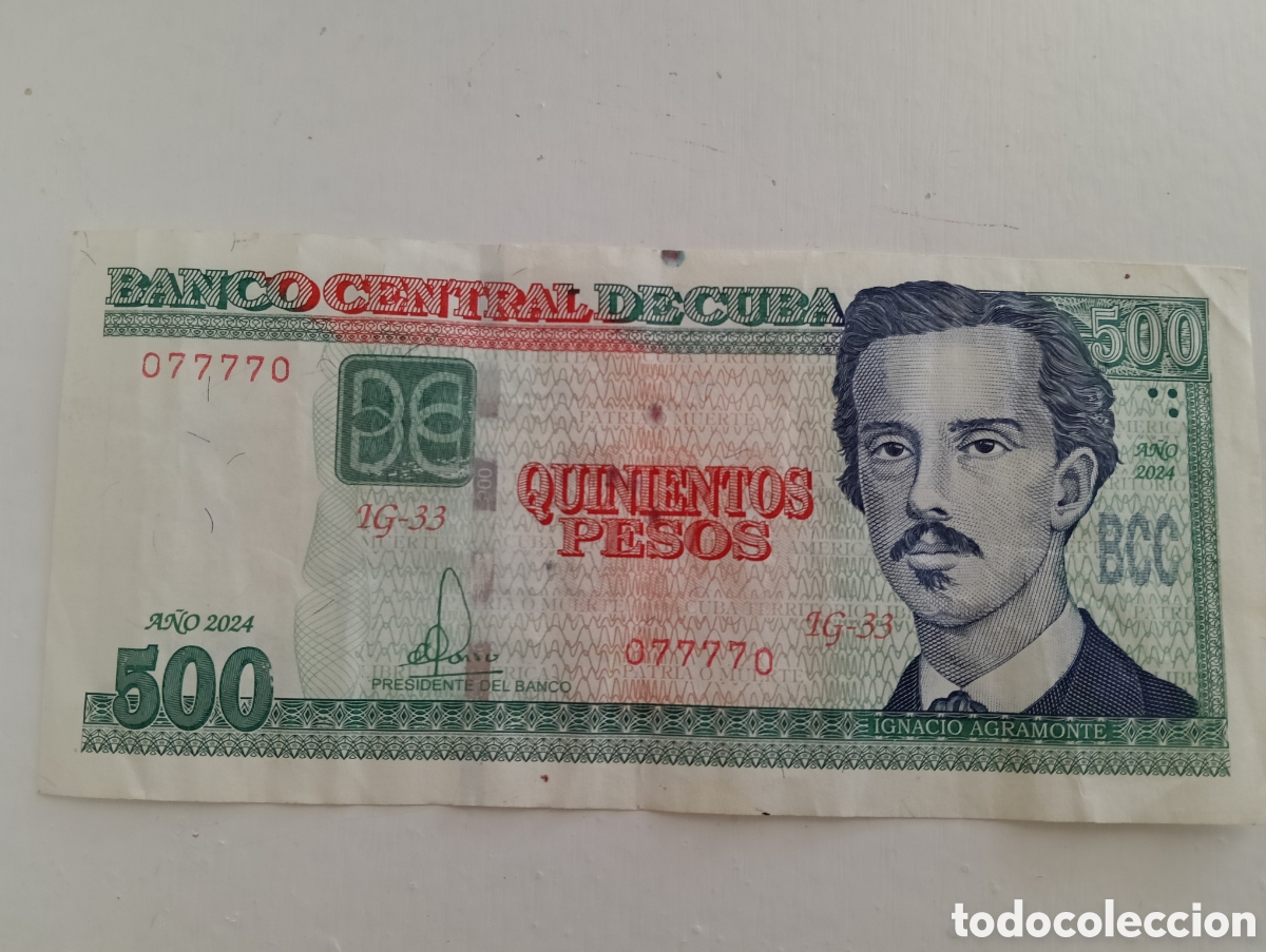 Material numism&aacute;tico: Billete de 500 pesos 2024 Cuba, - Foto 1