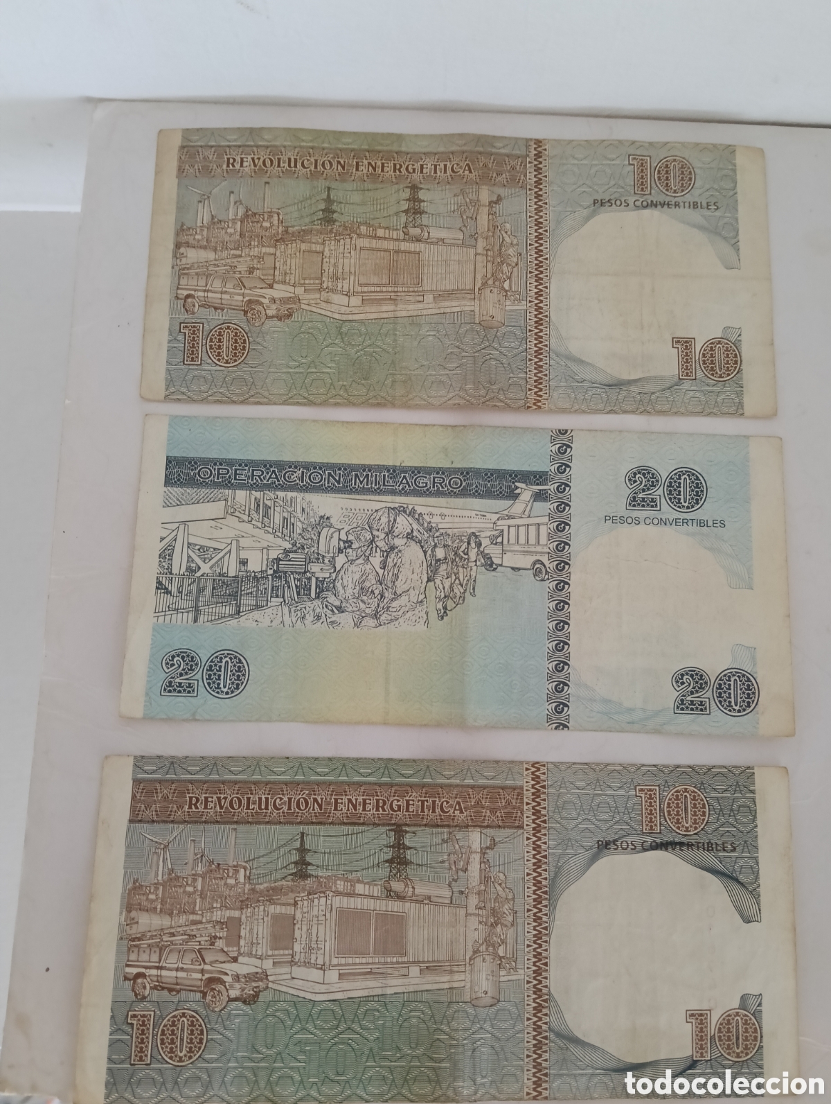 Material numism&aacute;tico: Lote de 3 billetes CUC , cuba - Foto 2