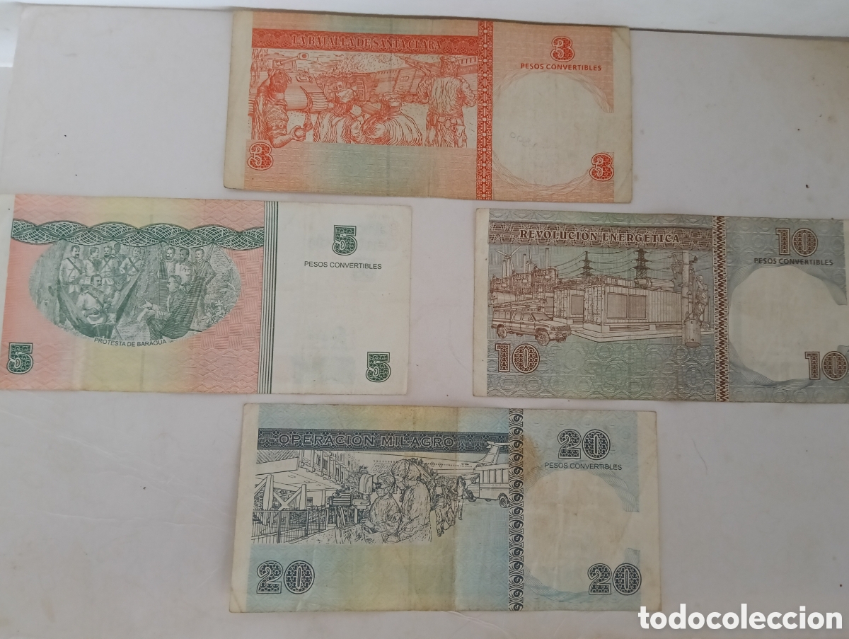 Material numism&aacute;tico: Lote billetes( cuc )Cuba - Foto 2