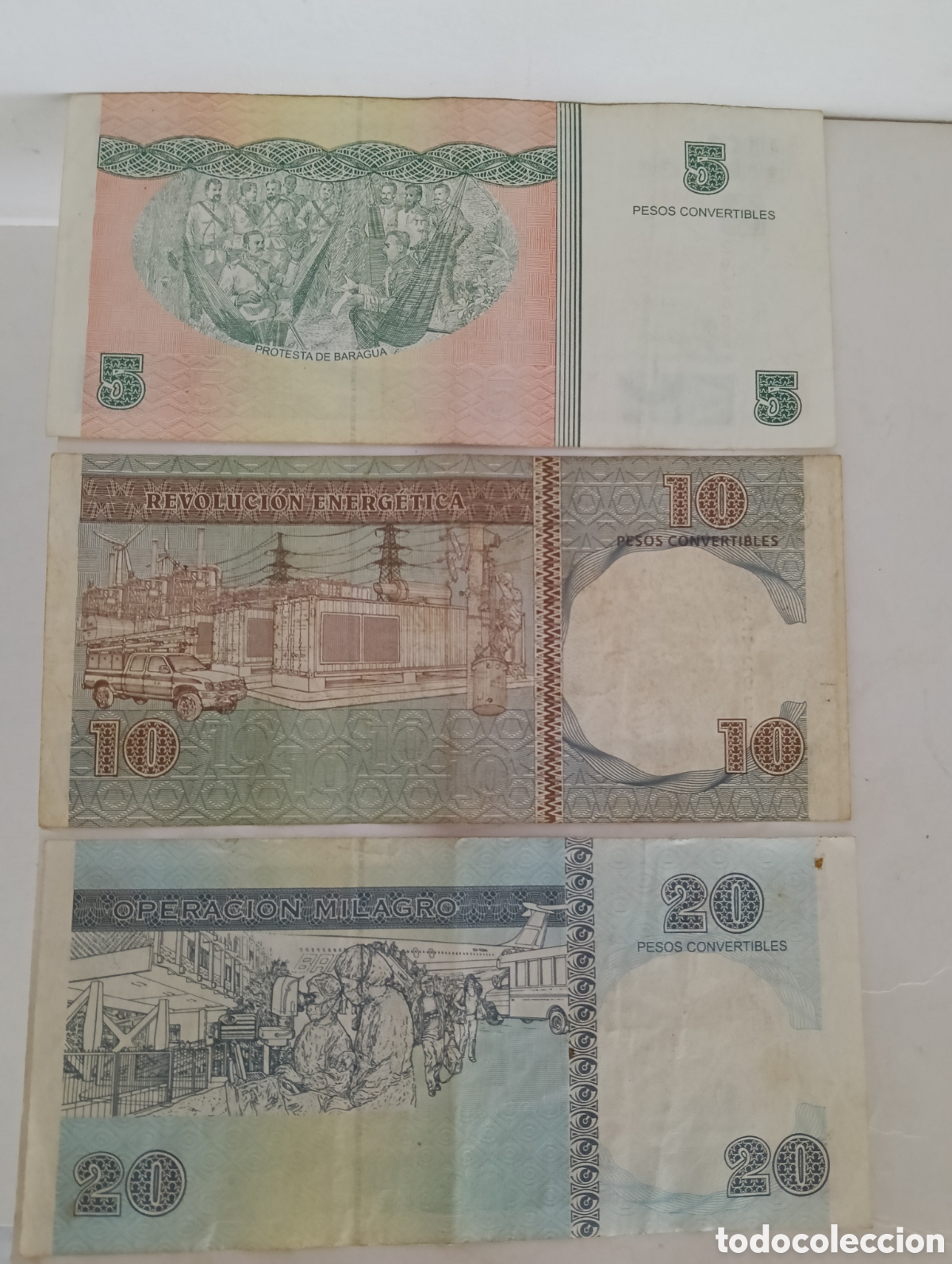 Material numism&aacute;tico: Lote billetes convertibles Cuba - Foto 2