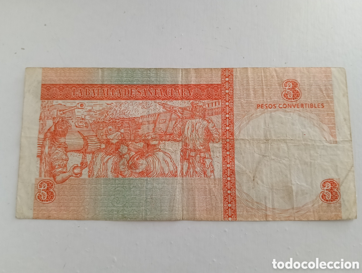 Material numism&aacute;tico: Billete de 3 d&oacute;lares cuba (CUC) Che - Foto 2