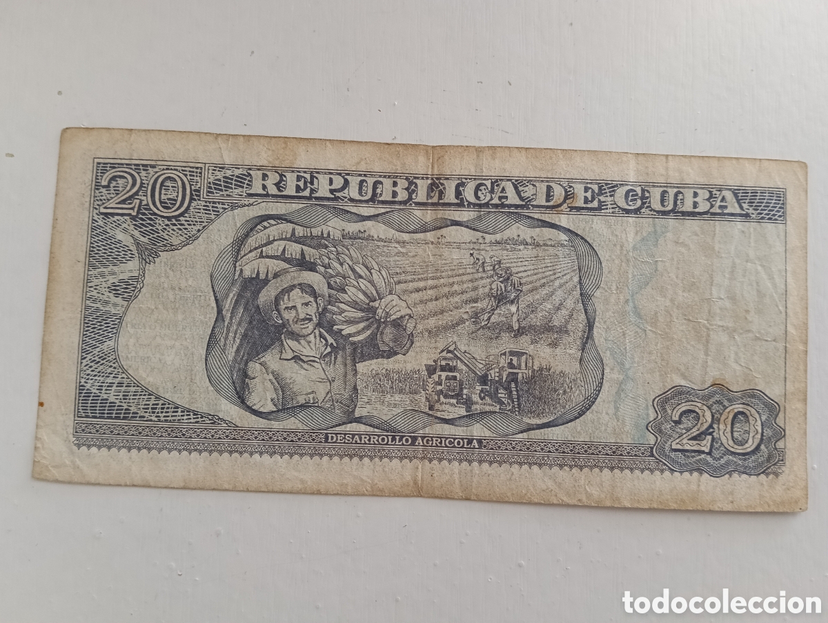 Material numism&aacute;tico: Billete de 20 pesos cuba - Foto 2