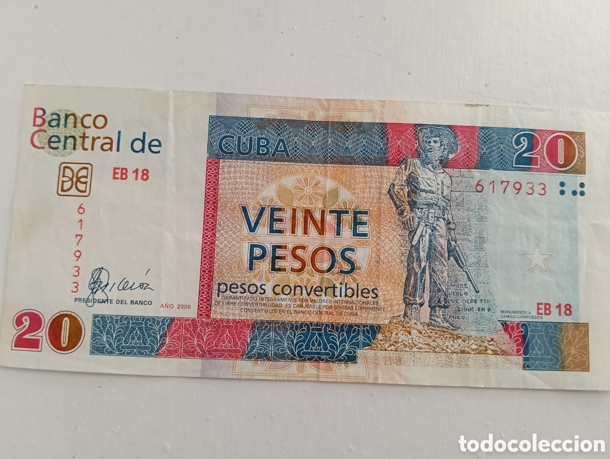 Material numism&aacute;tico: Billete de 20 d&oacute;lares convertibles Cuba - Foto 1