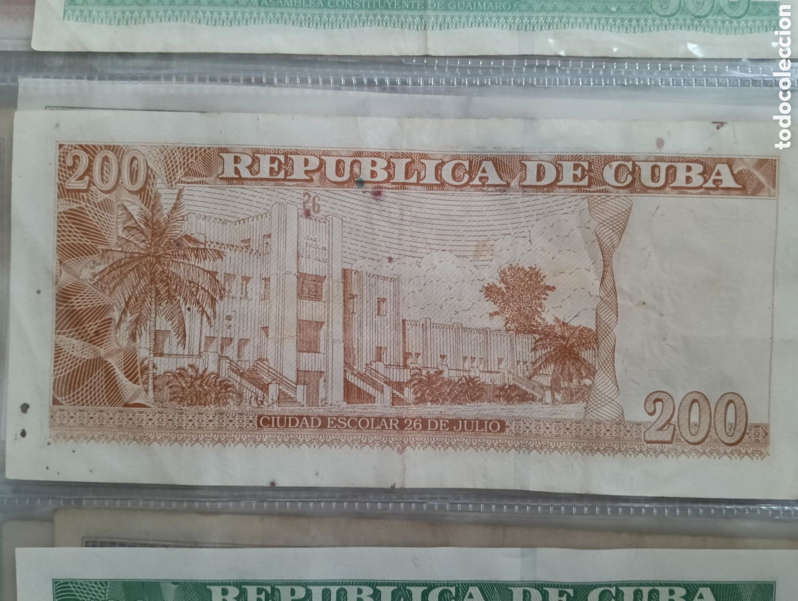 Material numism&aacute;tico: Billete de 200 pesos Cuba semisolido - Foto 2