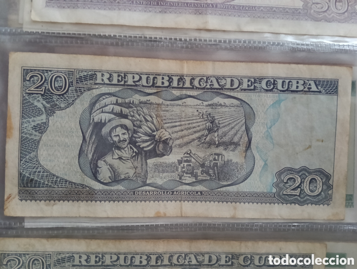 Material numism&aacute;tico: Billete de 20 pesos rep&uacute;blica de Cuba - Foto 2