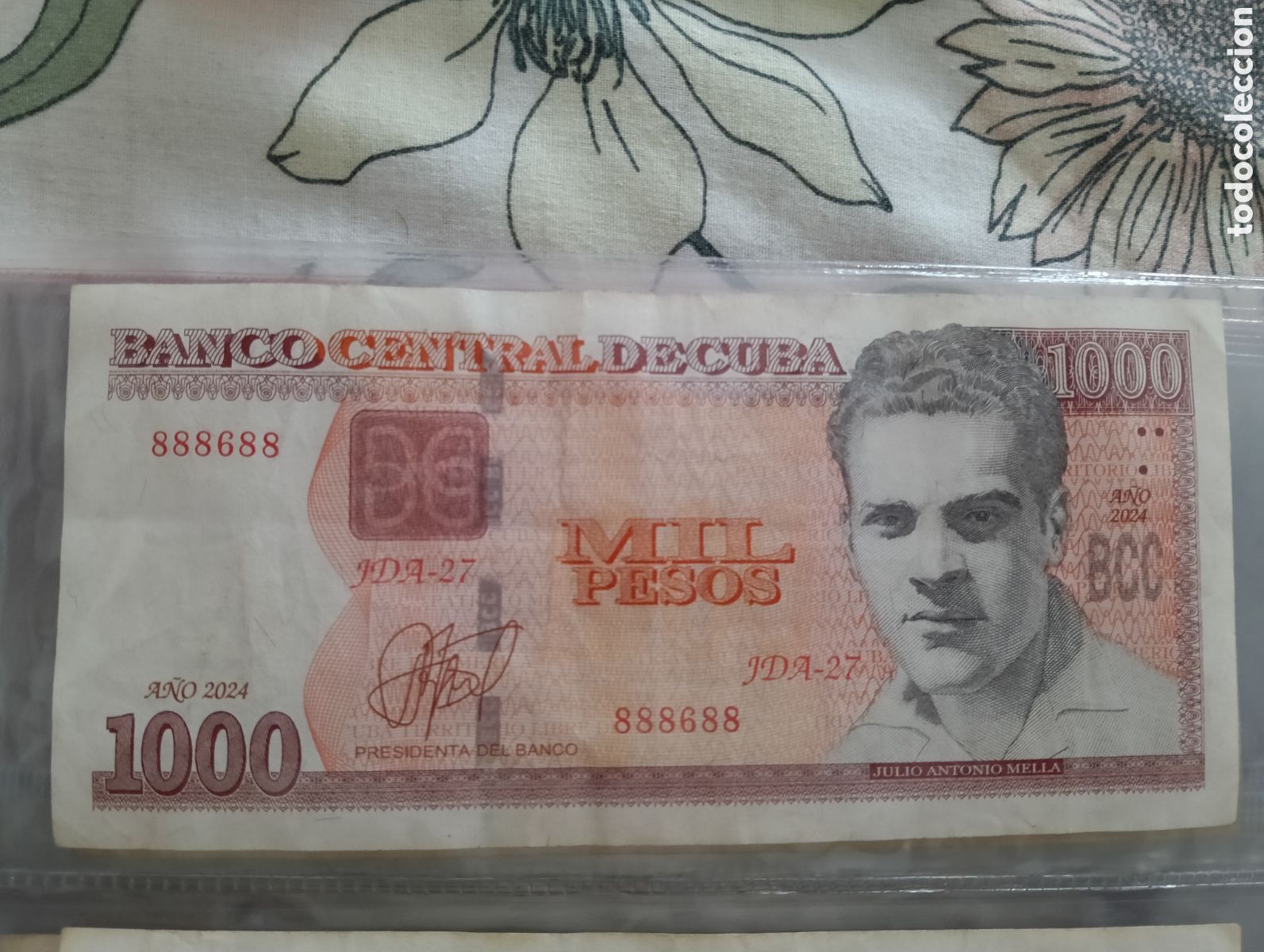 Material numism&aacute;tico: Billete de 1000 pesos cuba 2024 - Foto 1