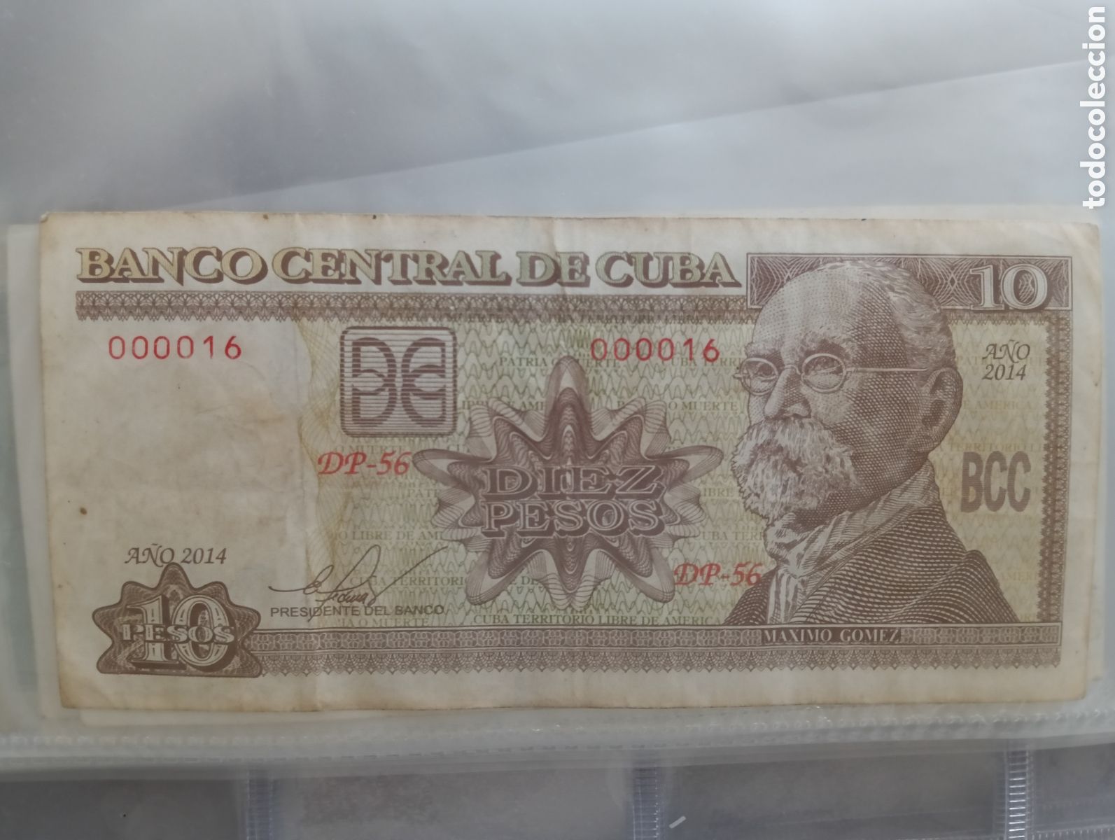 Material numism&aacute;tico: Billete de 10 pesos cuba (serie baja) - Foto 1
