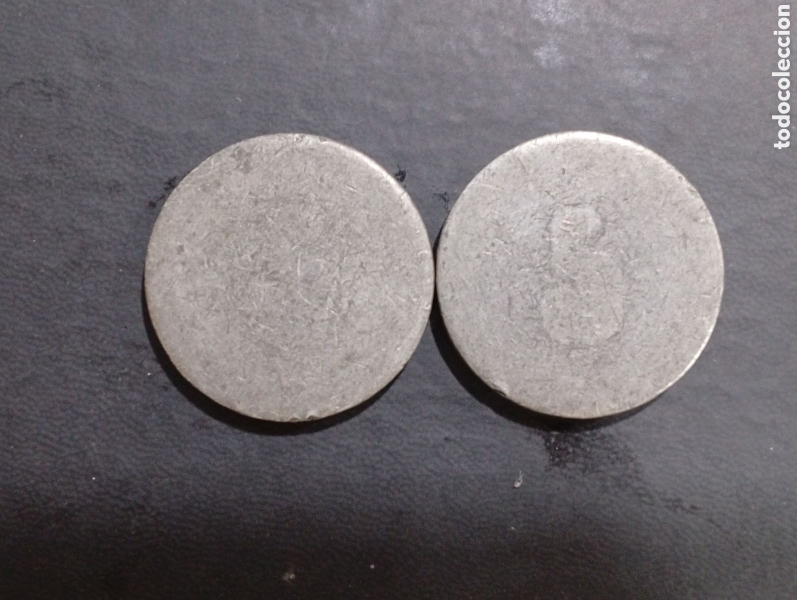 Material numism&aacute;tico: Conjunto de 2 fichas monetarias de hierro a classificar - Foto 2