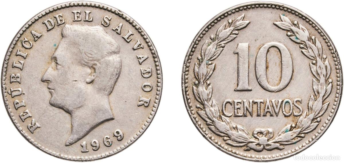 Material numism&aacute;tico: El Salvador Republic 1969 10 Centavos Copper-nickel (75% Copper, 25% Nickel) Denver Mint (3000000)