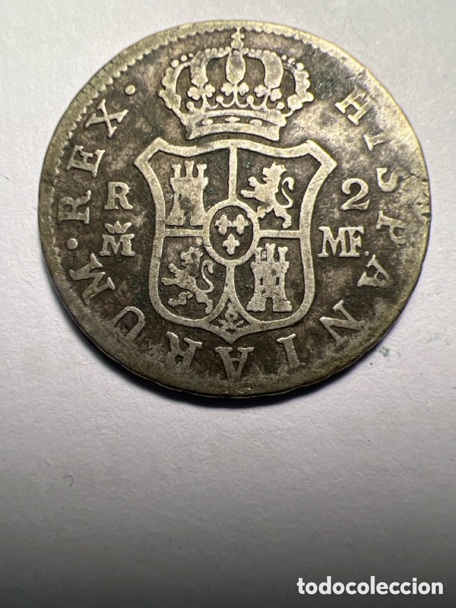Material numism&aacute;tico: 2 Reales 1798. Carlos III - Foto 2