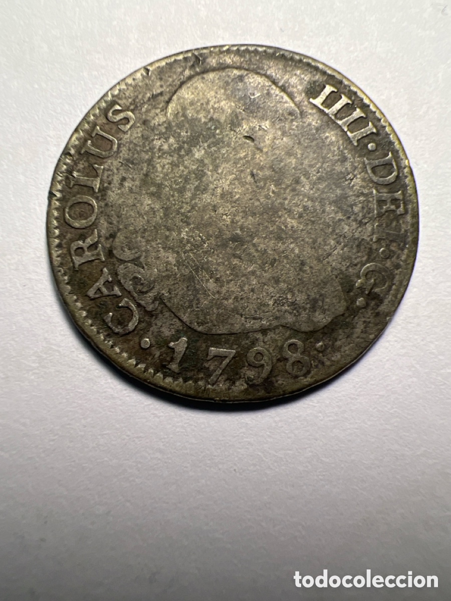 Material numism&aacute;tico: 2 Reales 1798. Carlos III - Foto 1