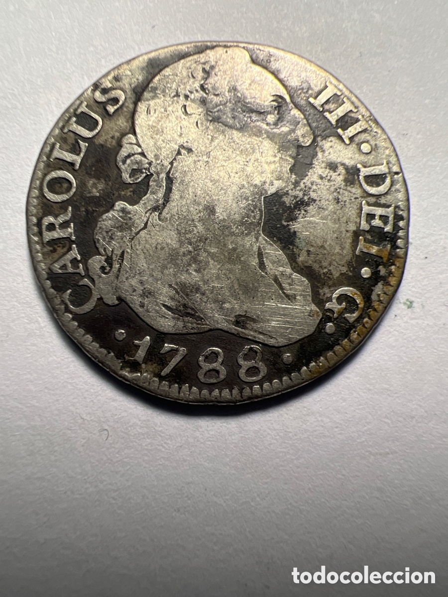 Material numism&aacute;tico: 2 Reales 1788 Carlos III - Foto 1