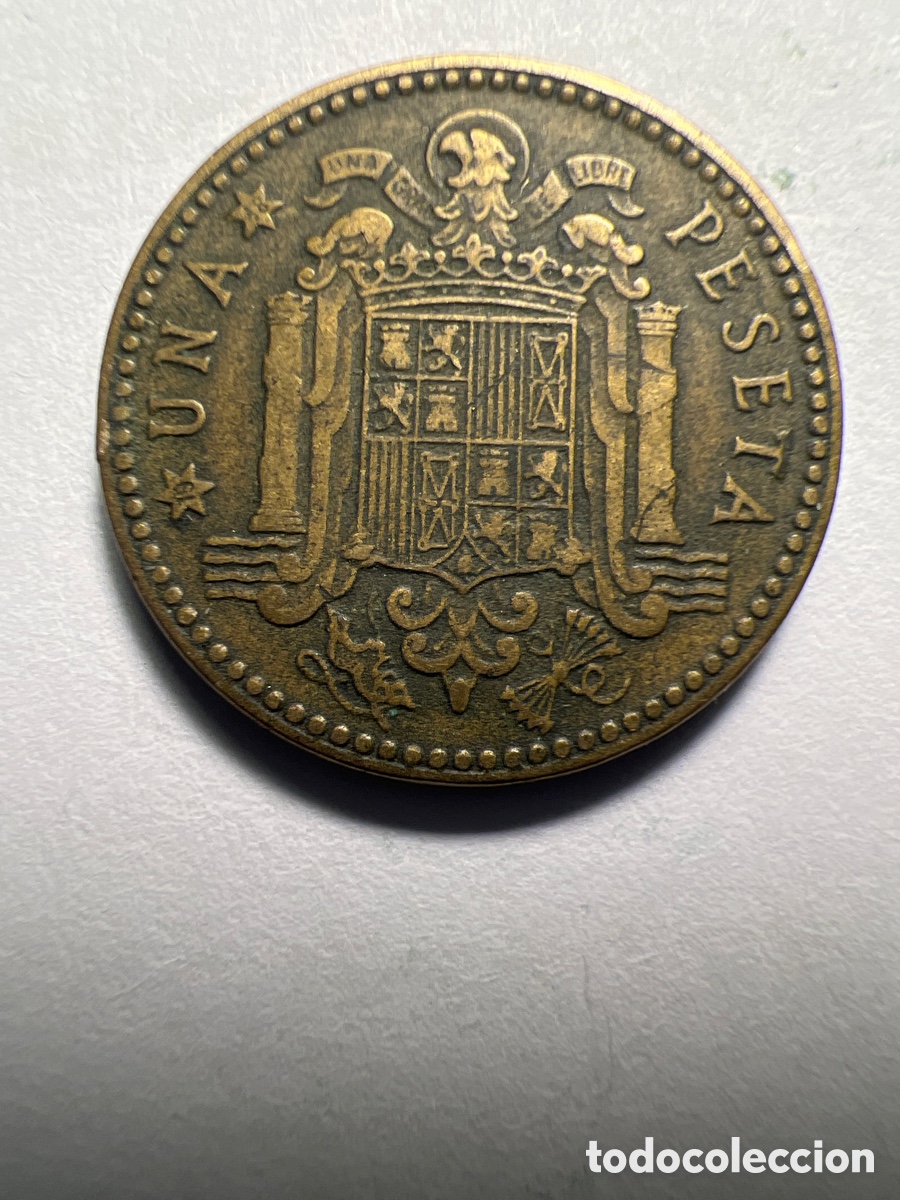 Material numism&aacute;tico: 1 Peseta 1947 Estrella 48 - Foto 2