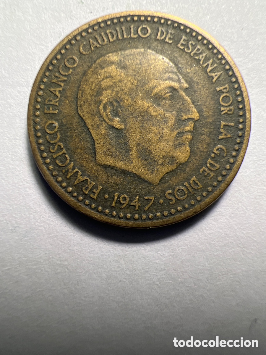 Material numism&aacute;tico: 1 Peseta 1947 Estrella 48 - Foto 1