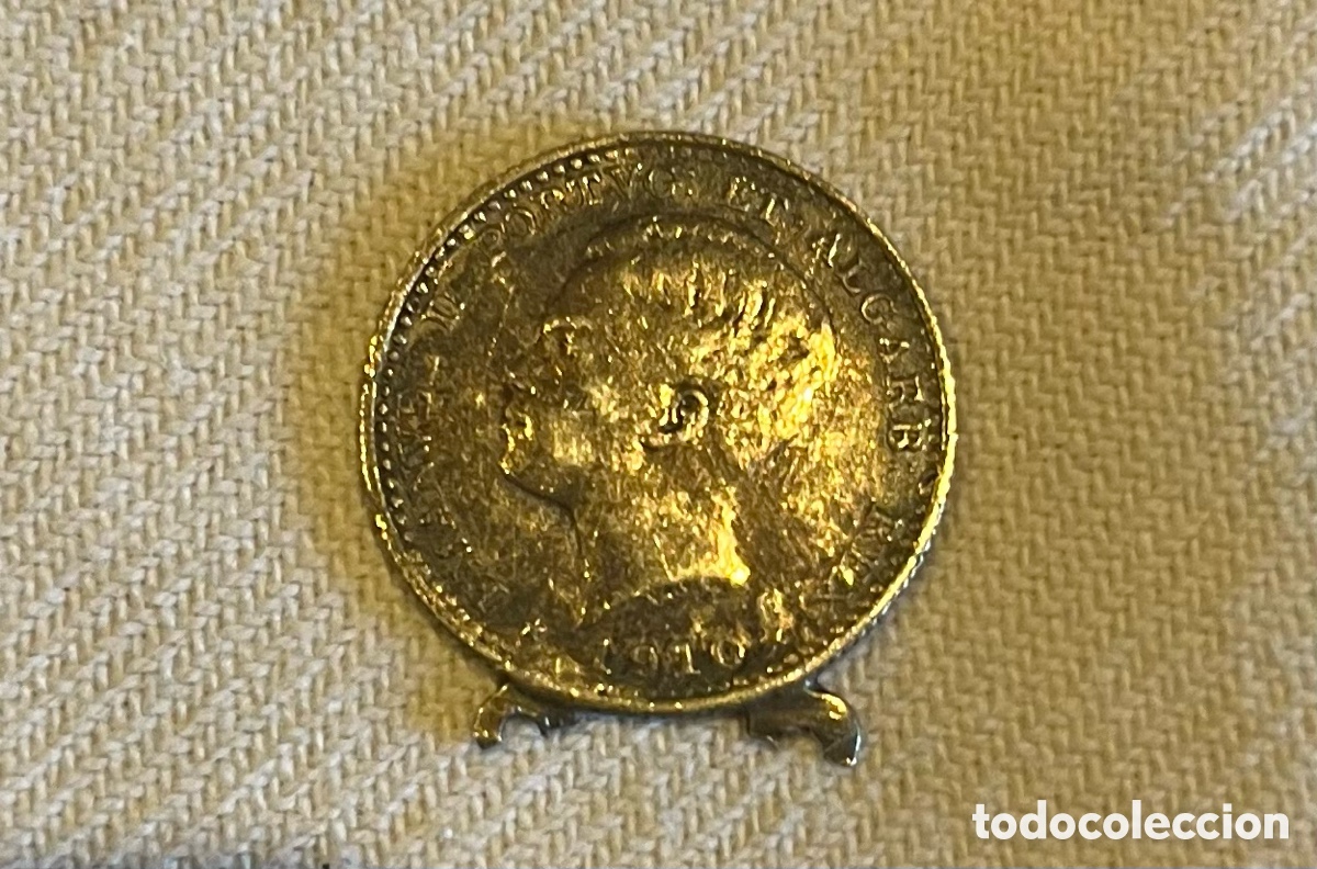 Material numism&aacute;tico: Moneda EMMANUEL II de 100 reis del a&ntilde;o 1910 - Foto 1