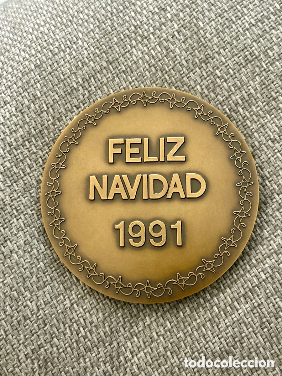 Material numism&aacute;tico: Medalla de bronce del escultor Alves Andr&eacute;s - Foto 2