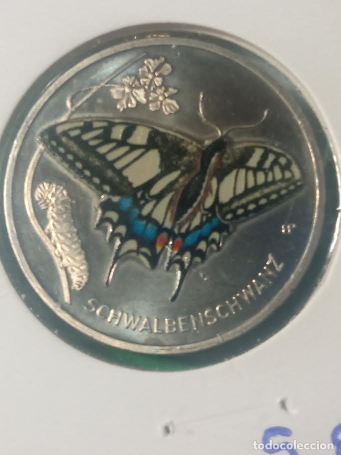 Numismatisches Material: Moneda 5 euros Alemania 2.023, Mundo maravilloso de los insectos - Mariposa Maca&oacute;n.