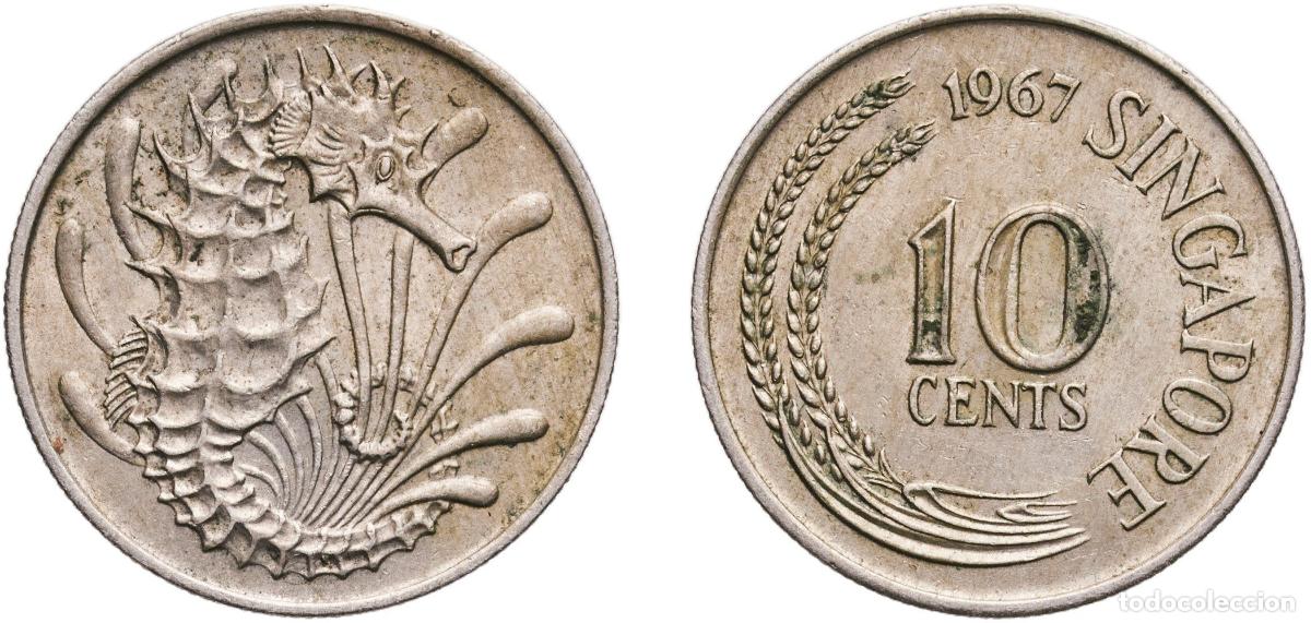 Material numism&aacute;tico: Singapore Republic 1967 10 Cents Copper-nickel (75% Copper, 25% Nickel) Royal Mint (Tower Hill) (40