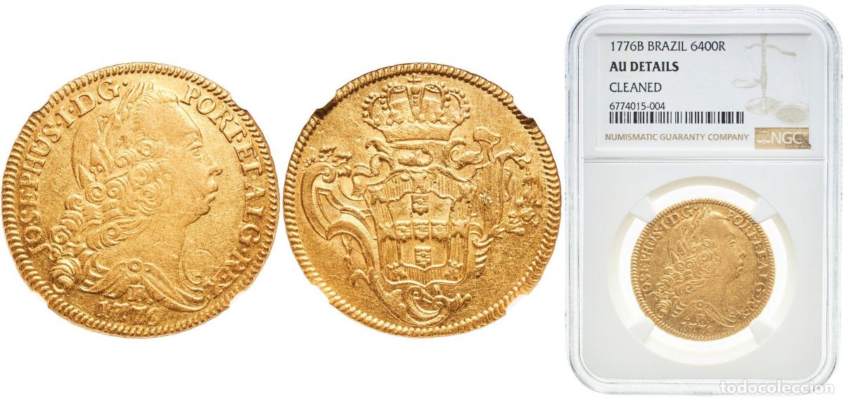 Material numism&aacute;tico: Brazil Empire 1776 B 6400 R&eacute;is - Jos&eacute; I (Bahia and Rio de Janeiro Mints) Gold (.917) Bahia Mint 14.