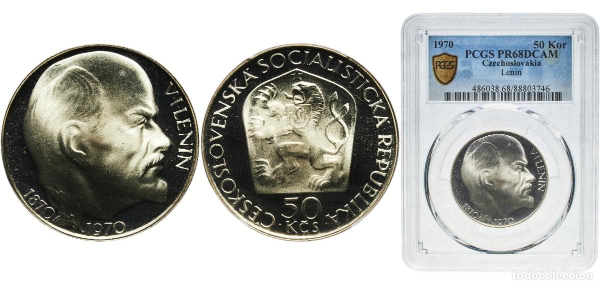 Material numism&aacute;tico: Czechoslovakia Socialist Republic 1970 50 Korun PROOF (Vladimir Iljitsch Uljanow) Silver (.700) (62
