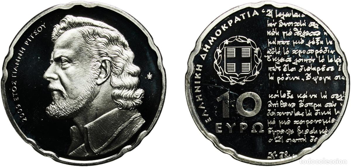 Material numism&aacute;tico: Greece Third Hellenic Republic 2009 10 Euros (Yannis Ritsos) Silver (.925) The National Mint of the