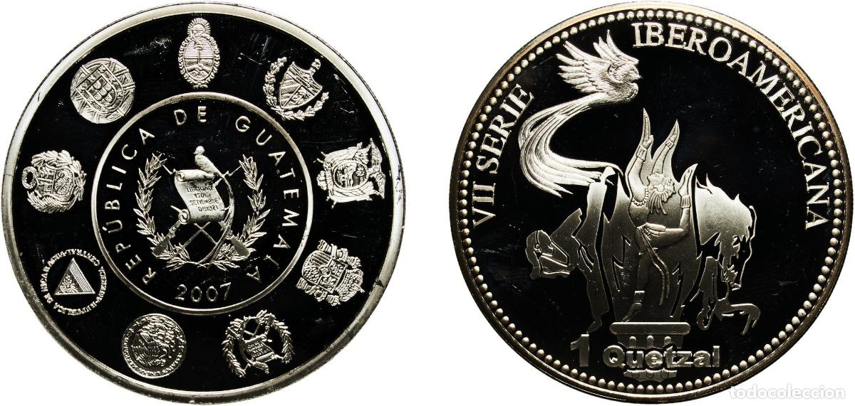 Material numism&aacute;tico: Guatemala Republic 2007 1 Quetzal (Olympic disciplines) Silver (.925) Royal Mint of Spain 27g PF K