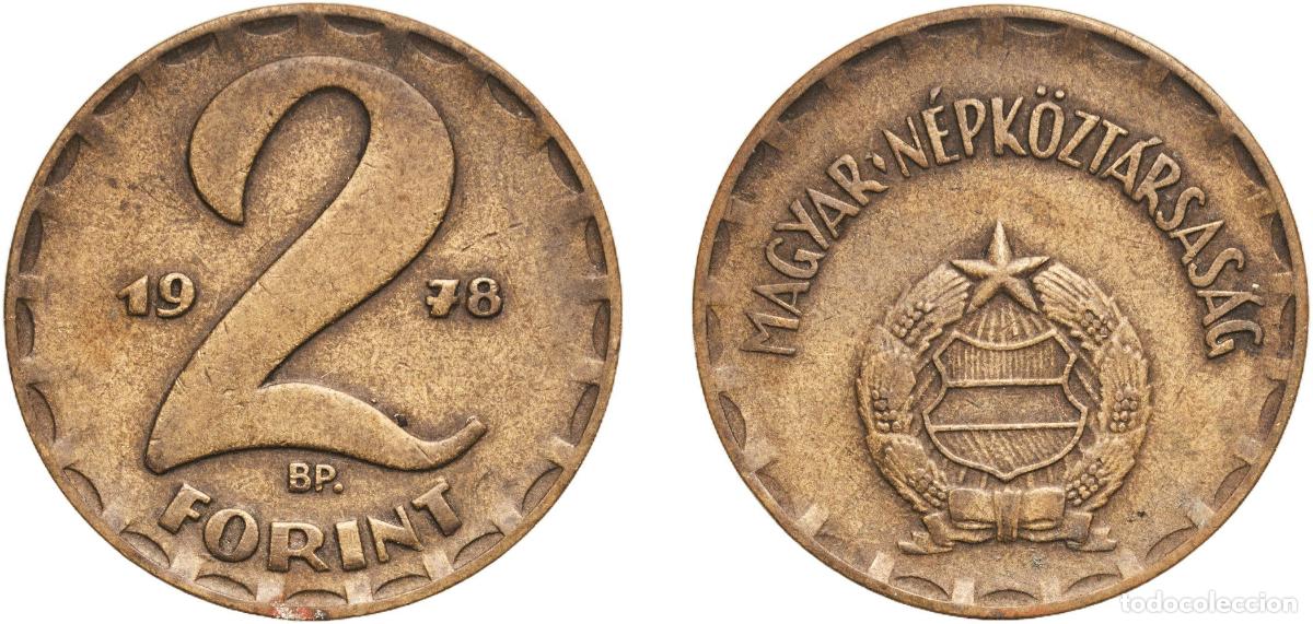 Material numism&aacute;tico: Hungary People's Republic 1978 BP. 2 Forint Brass (72% Copper, 28% Zinc) Hungarian mint (12000000)
