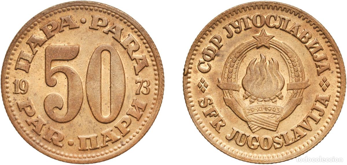 Material numism&aacute;tico: Yugoslavia Socialist Federal Republic 1973 50 Para Aluminium brass (85% Copper, 14.5% Zinc, 0.5% Al