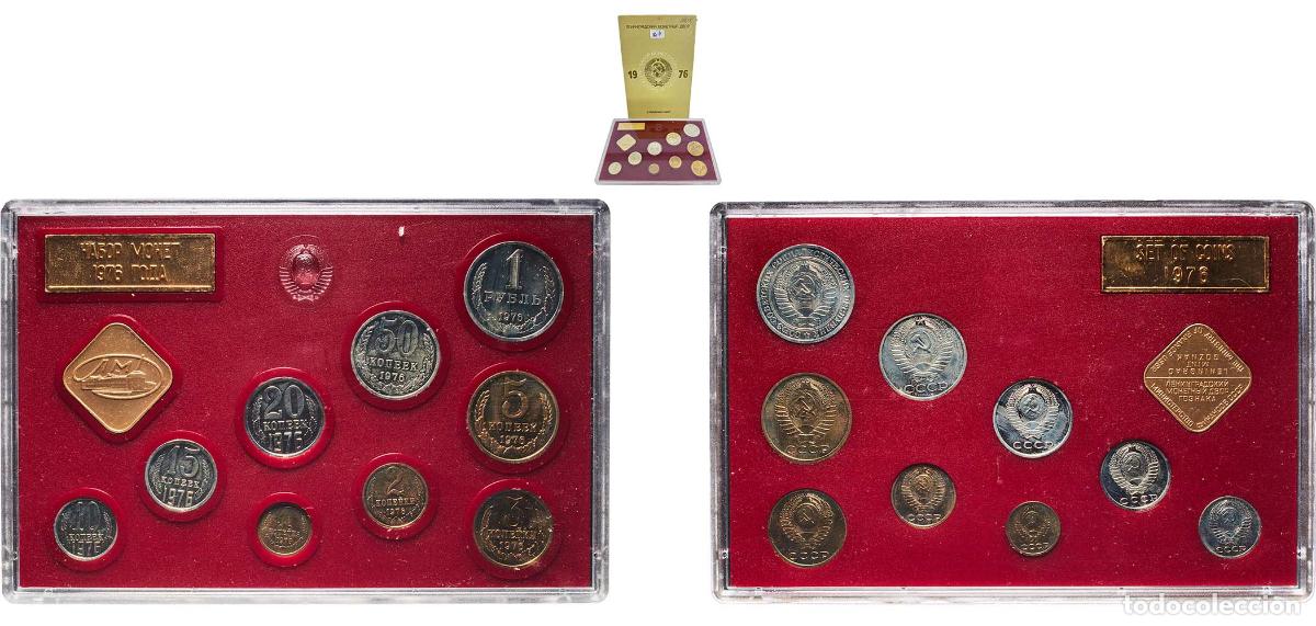 Material numism&aacute;tico: Russia Soviet Union Russian SFSR 1976 Official Set with 9 coins PROOFLIKE Nickel brass UNC