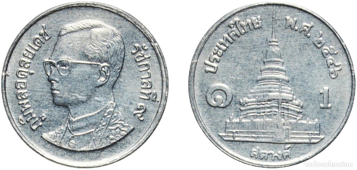 Material numism&aacute;tico: Thailand Kingdom 2546 (2003) 1 Satang - Rama IX Aluminium (10000) 0.54g UNC Y 186 Sch&ouml;n 340