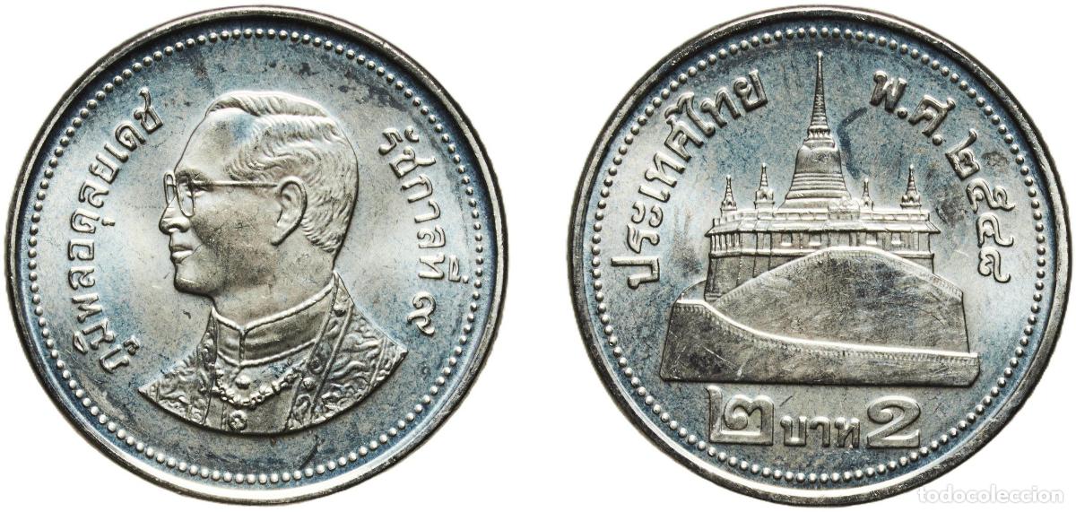 Material numism&aacute;tico: Thailand Kingdom 2548 (2005) 2 Baht - Rama IX Nickel plated steel (60000000) 4.43g UNC Y 444 Sch&ouml;n