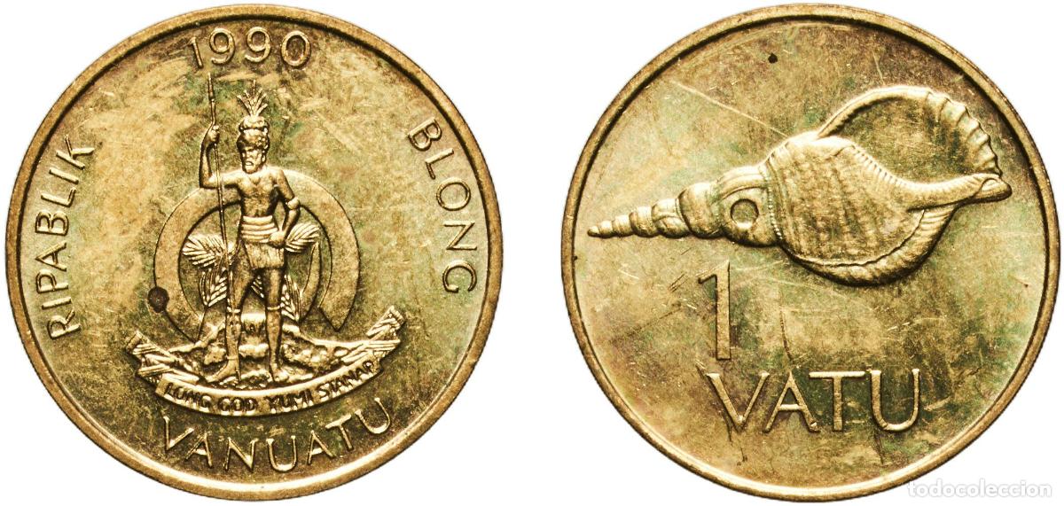 Material numism&aacute;tico: New Hebrides Vanuatu (1980-date) Republic 1990 1 Vatu Nickel brass Royal Mint 2.07g UNC KM 3 Sch&ouml;n