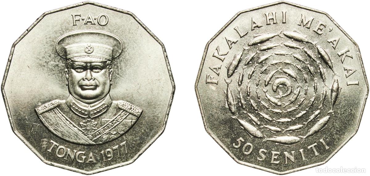 Material numism&aacute;tico: Tonga Kingdom 1977 50 Seniti - Taufa'ahau Tupou IV (FAO) Copper-nickel Royal Australian Mint (20000