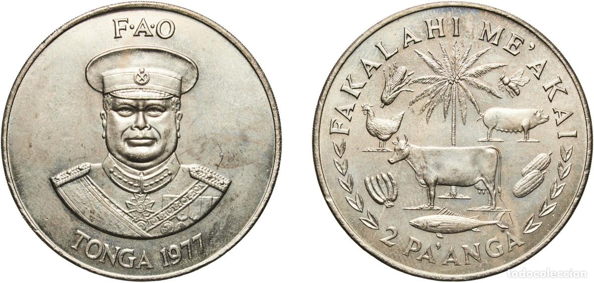 Material numism&aacute;tico: Tonga Kingdom 1977 2 Pa'anga - Taufa'ahau Tupou IV (FAO) Copper-nickel Royal Australian Mint (12000