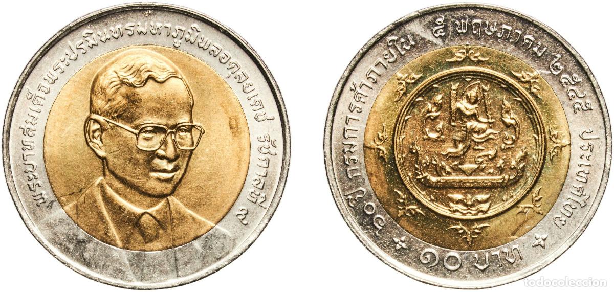 Material numism&aacute;tico: Thailand Kingdom 2545 (2002) 10 Baht - Rama IX (Department of Internal Trade) Bimetallic: aluminium