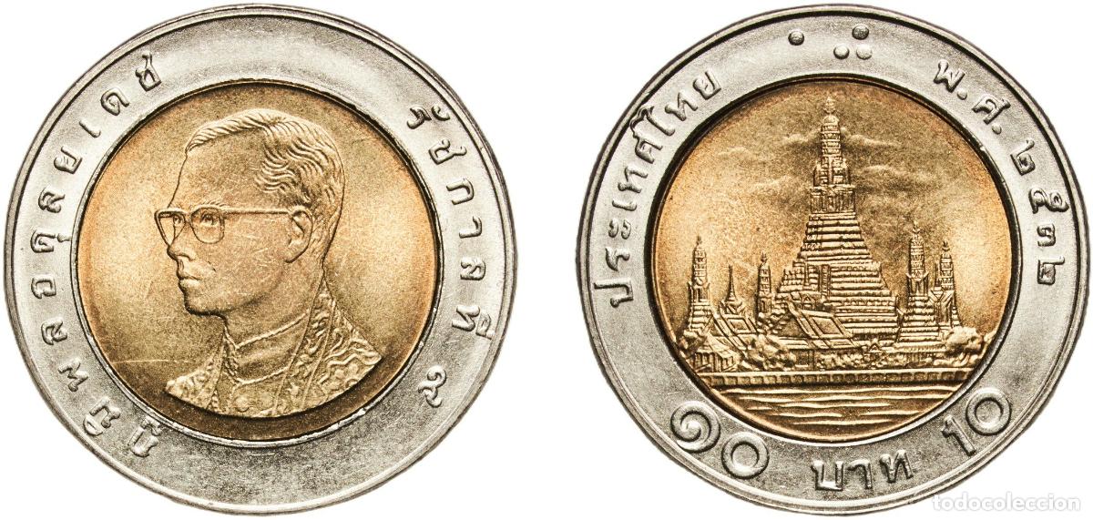 Material numism&aacute;tico: Thailand Kingdom 2532 (1989) 10 Baht - Rama IX Bimetallic: aluminium bronze centre in copper-nickel