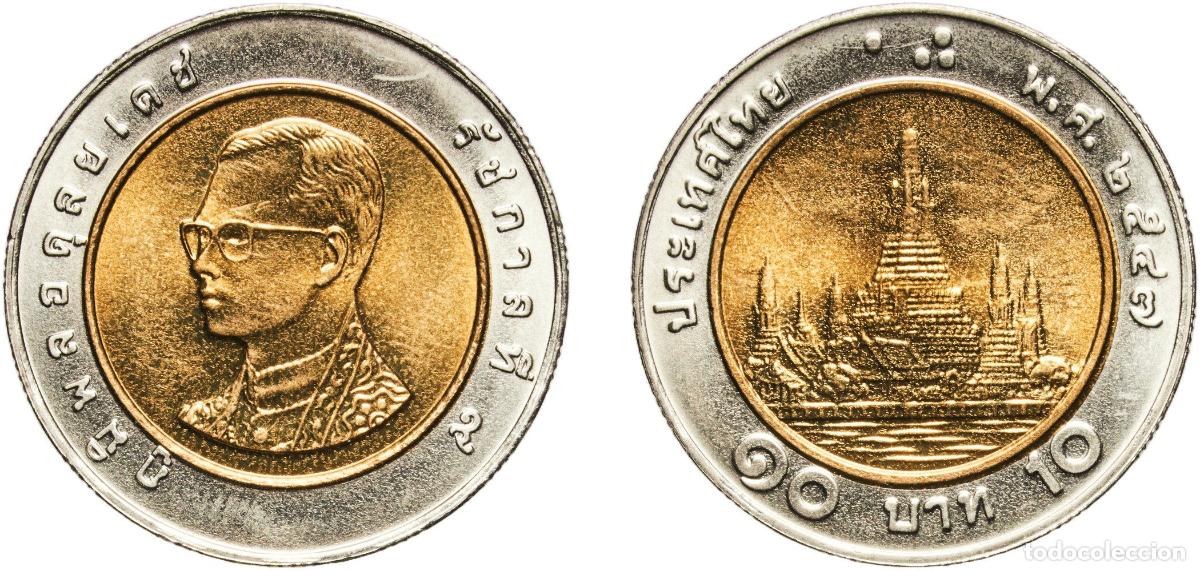 Material numism&aacute;tico: Thailand Kingdom 2547 (2004) 10 Baht - Rama IX Bimetallic: aluminium bronze centre in copper-nickel