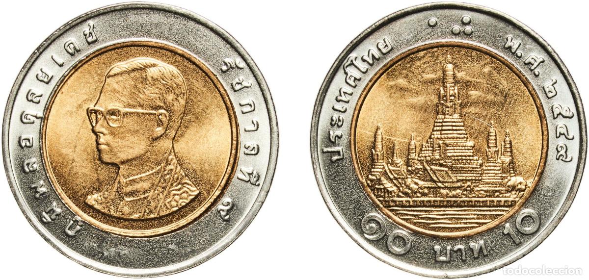 Material numism&aacute;tico: Thailand Kingdom 2549 (2006) 10 Baht - Rama IX Bimetallic: aluminium bronze centre in copper-nicke