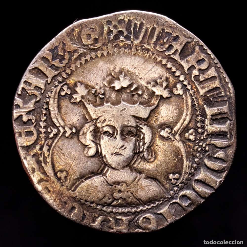 Material numism&aacute;tico: Mart&iacute; I (1396-1410). Val&egrave;ncia. Ral. (Cru.V.S. 527.3) (Cru.C.G. 2331g). Escasa. 3,07 g. MBC-.