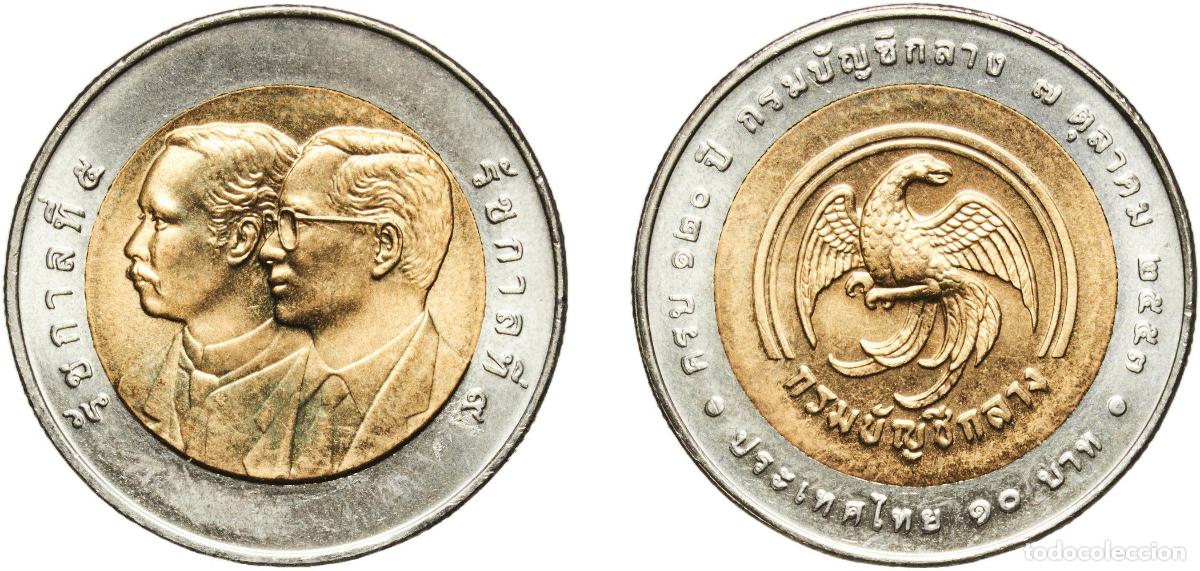 Material numism&aacute;tico: Thailand Kingdom 2553 (2010) 10 Baht - Rama IX (The Comptroller General&rsquo;s Department) Bimetallic:
