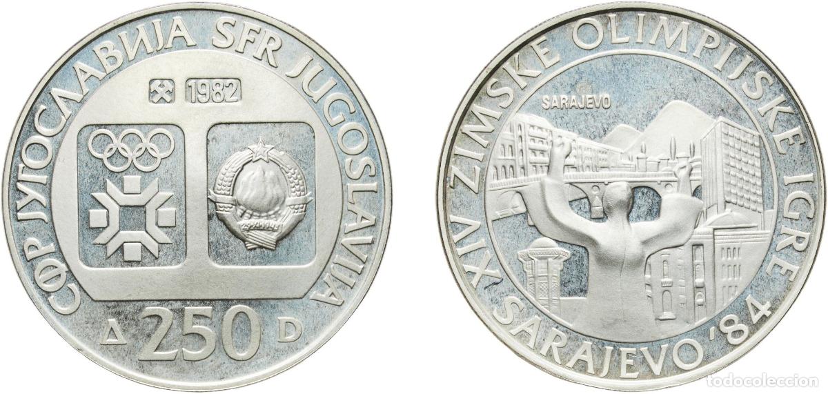 Material numism&aacute;tico: Yugoslavia Socialist Federal Republic 1982 250 Dinara (Winter Olympics 1984 - Sarajevo View) Silver