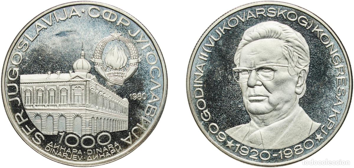 Material numism&aacute;tico: Yugoslavia Socialist Federal Republic 1980 1000 Dinara (Anniversary of Vukovar Congress) Silver (.9