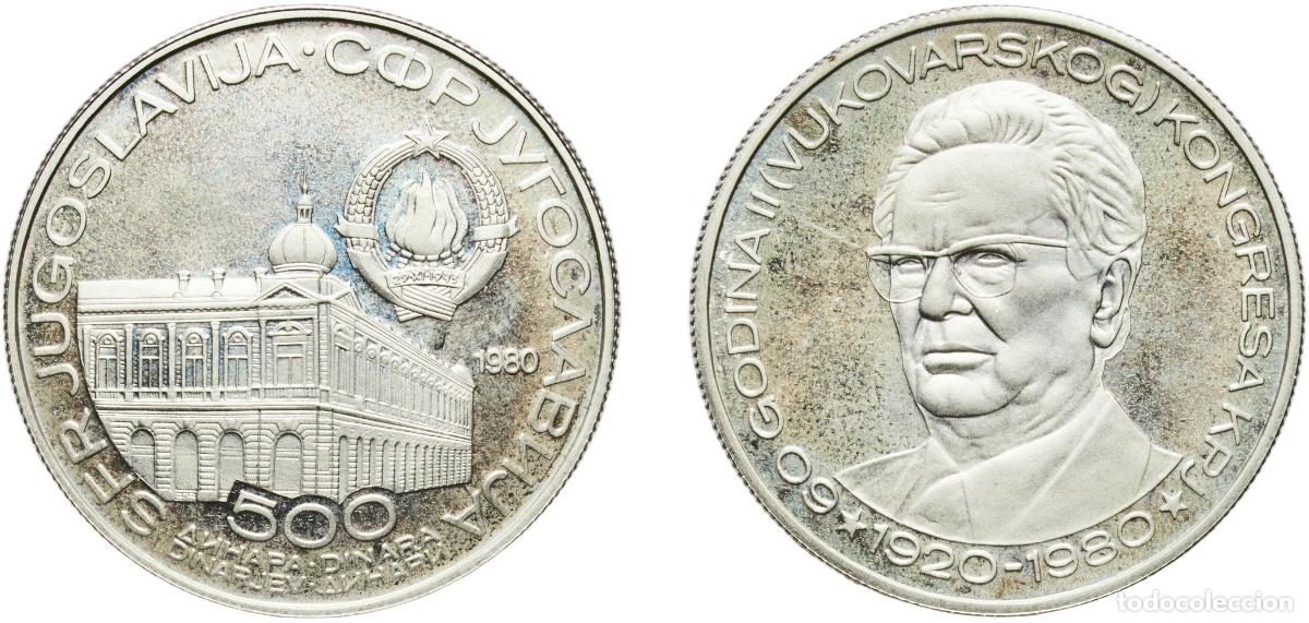 Material numism&aacute;tico: Yugoslavia Socialist Federal Republic 1980 500 Dinara (Anniversary of Vukovar Congress) Silver (.92