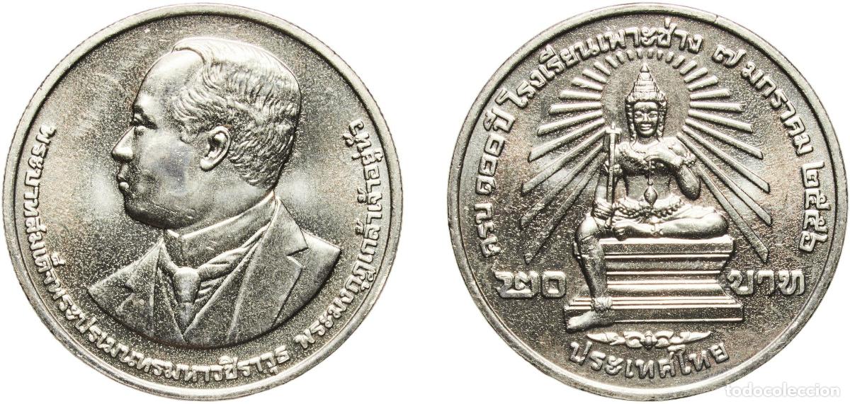 Material numism&aacute;tico: Thailand Kingdom 2556 (2013) 20 Baht - Rama IX (Poh-Chang Academy) Copper-nickel (500000) 15.15g UN