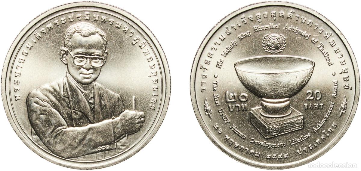 Material numism&aacute;tico: Thailand Kingdom 2549 (2006) 20 Baht - Rama IX (Human Development Award) Copper-nickel (2200000) 1
