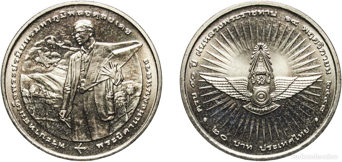 Material numism&aacute;tico: Thailand Kingdom 2548 (2005) 20 Baht - Rama IX (Royal Artificial Rain) Copper-nickel (3000000) 15.0