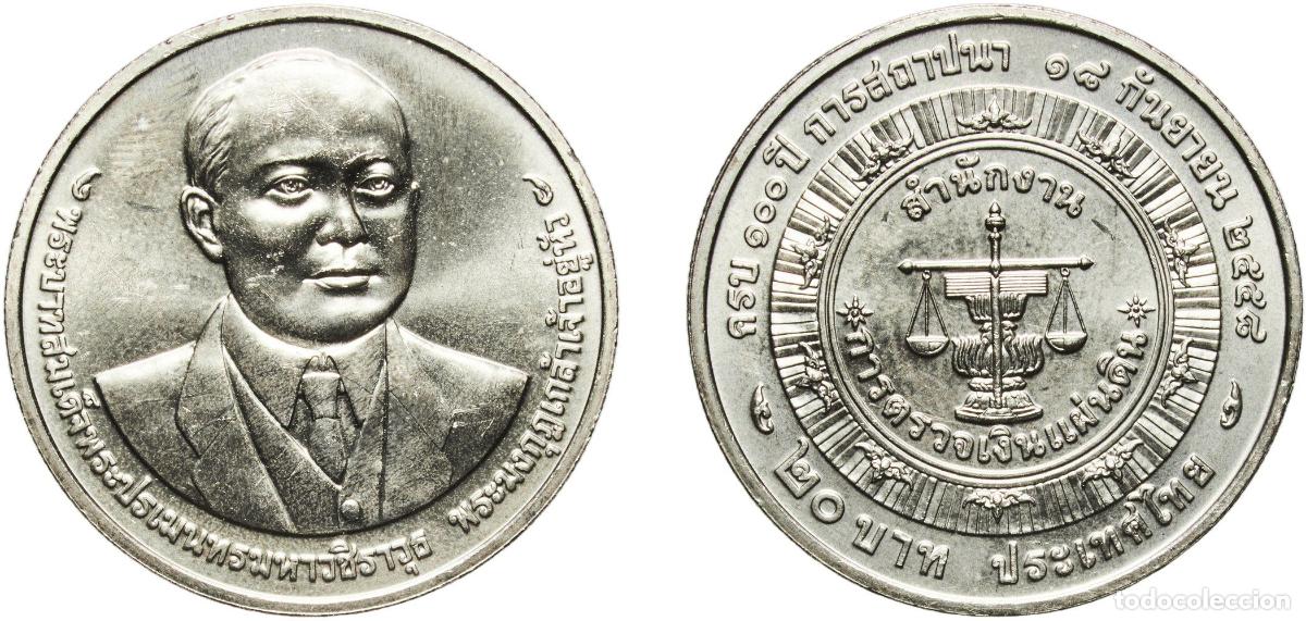 Material numism&aacute;tico: Thailand Kingdom 2558 (2015) 20 Baht - Rama IX (State Audit Office) Copper-nickel (75% Copper / 25%