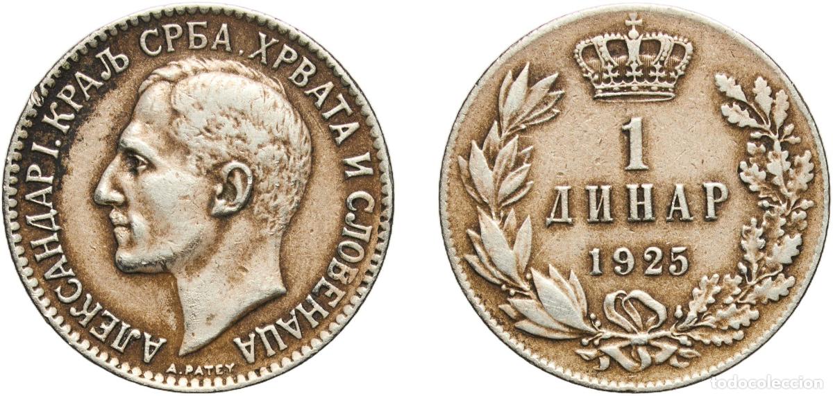 Material numism&aacute;tico: Yugoslavia Kingdom 1925 1 Dinar - Aleksandar I Copper-nickel (75 % Cu, 25 % Ni) Royal Mint of Belgi