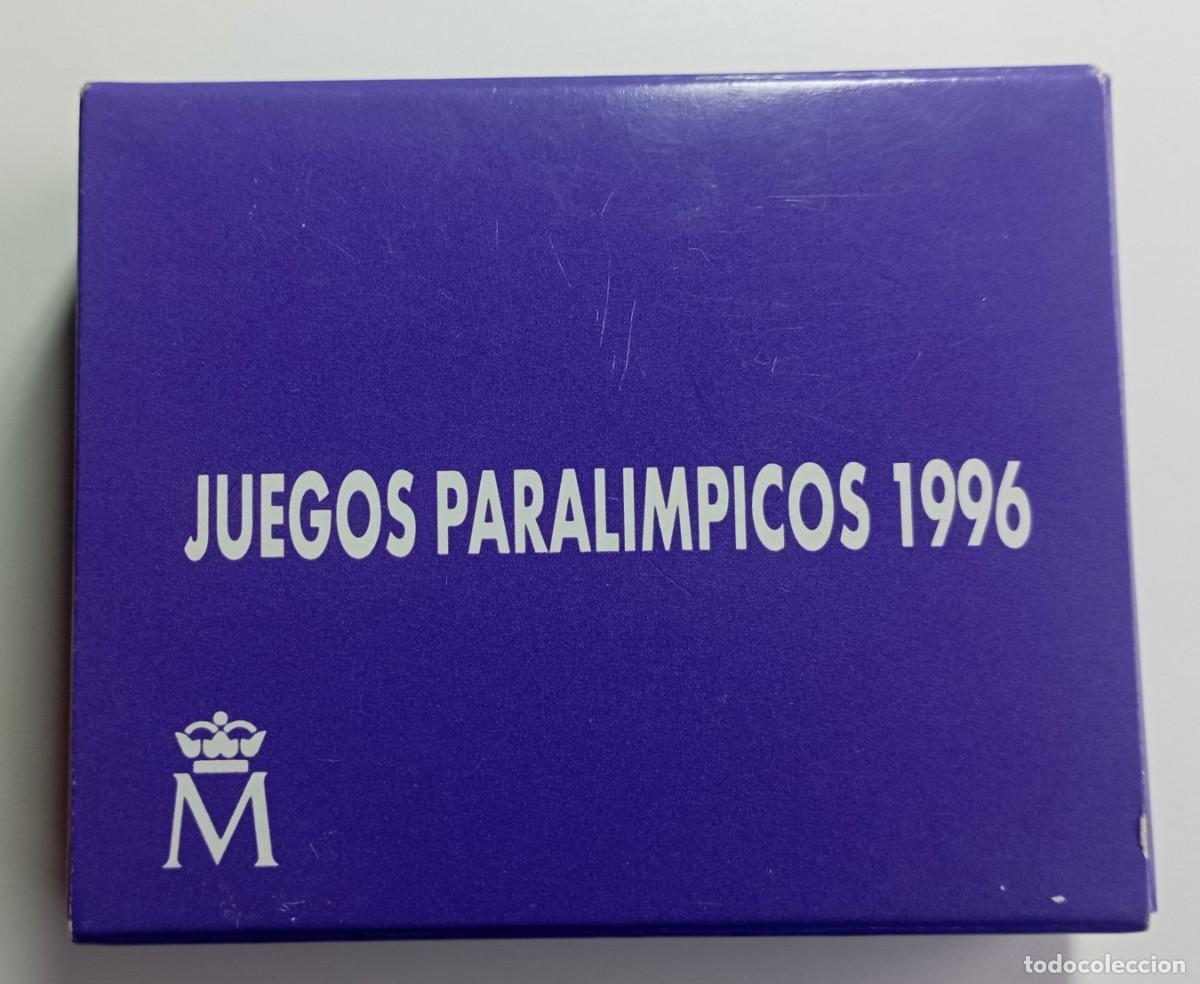 Material numism&aacute;tico: Funda estuche de cart&oacute;n para moneda de 1.000 pesetas de los Juegos Paral&iacute;mpicos de 1996